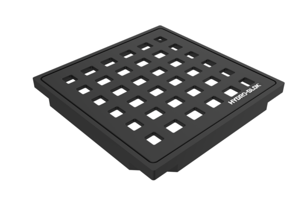 Classic Shower Pan Drain Cover and Tray – Matte Black