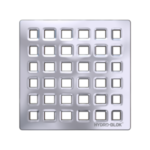 Low Profile Shower Pan Drain Cover and Tray - Polished Chrome